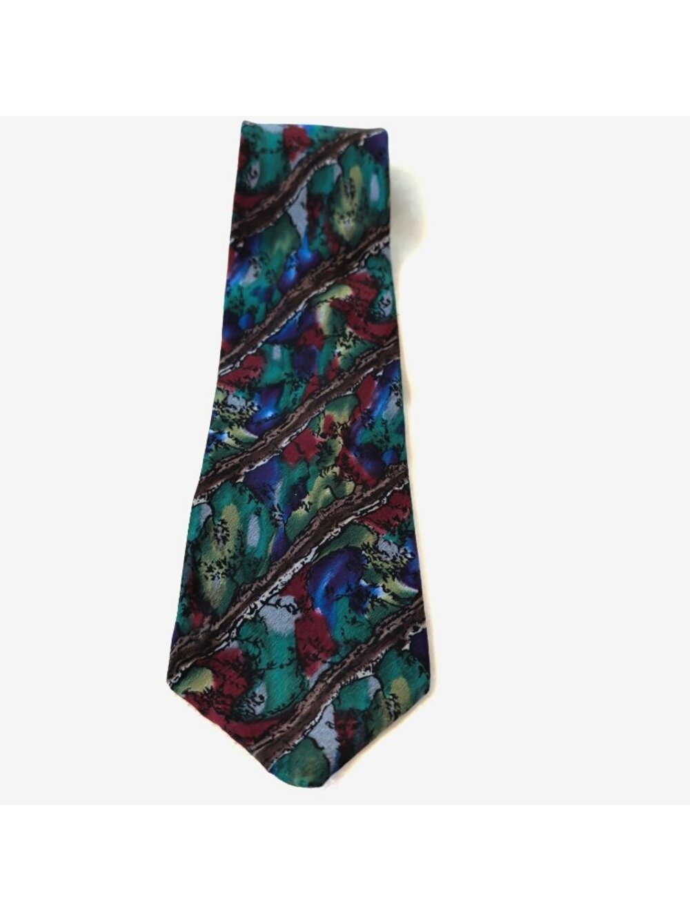 Jerry Garcia 100% Silk Neck Tie Pine & Rock Collection Multi-colored -lp